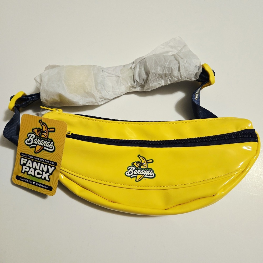 Savannah Bananas Fanny Pack Yellow  Baseball Waist Bag Logo Adjustable Strap NWT